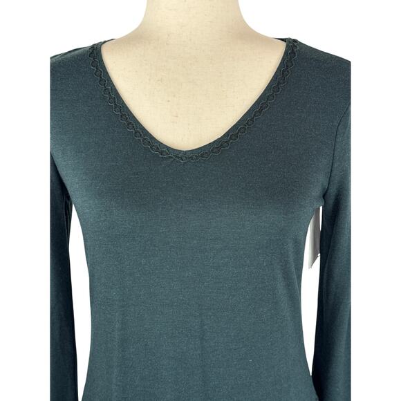 MAX STUDIO SCOOP NECK LONG SLEEVE SWEATER‎ DRESS IN ARMY NWT WOMEN'S SIZE XS - Picture 4 of 12